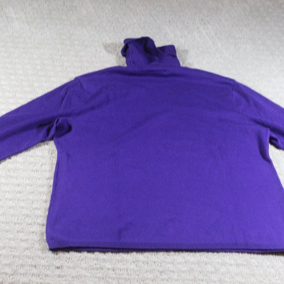 Chico's Size M Puple Turtleneck 3/4 Sleeve Sweater - LIKE NEW - Picture 2 of 6
